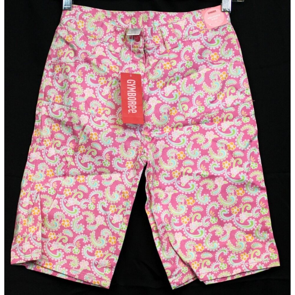 NWT 2006 Gymboree Palm Springs Pink Paisley Bermuda Shorts Flowers sz 7